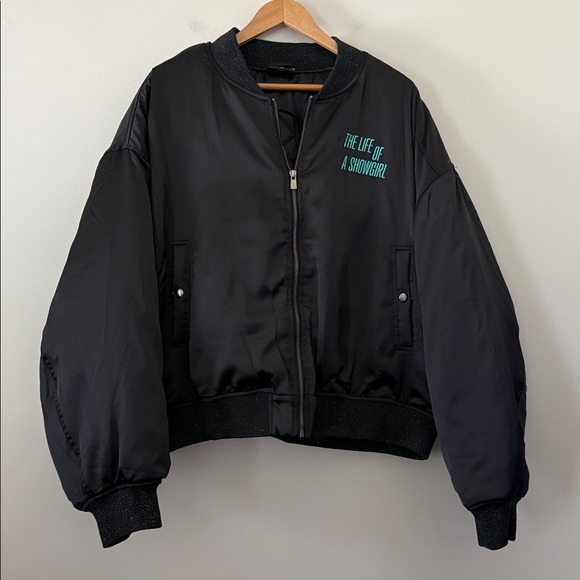 Taylor Swift The Life of a Showgirl Got A Wi$hli$t Bomber Jacket Black Size 3X - Picture 16 of 16